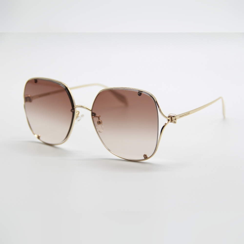 NEW ALEXANDER MCQUEEN AM0366S  002 UNISEX SUNGLASSES ALEXANDER MCQUEEN AM0366S - Picture 4 of 12